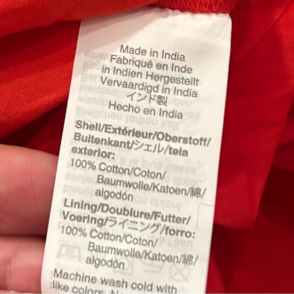 Madewell Bright Red Cattail Lined Tiered Maxi Dress Size Medium MSRP 128.00 - Picture 9 of 10